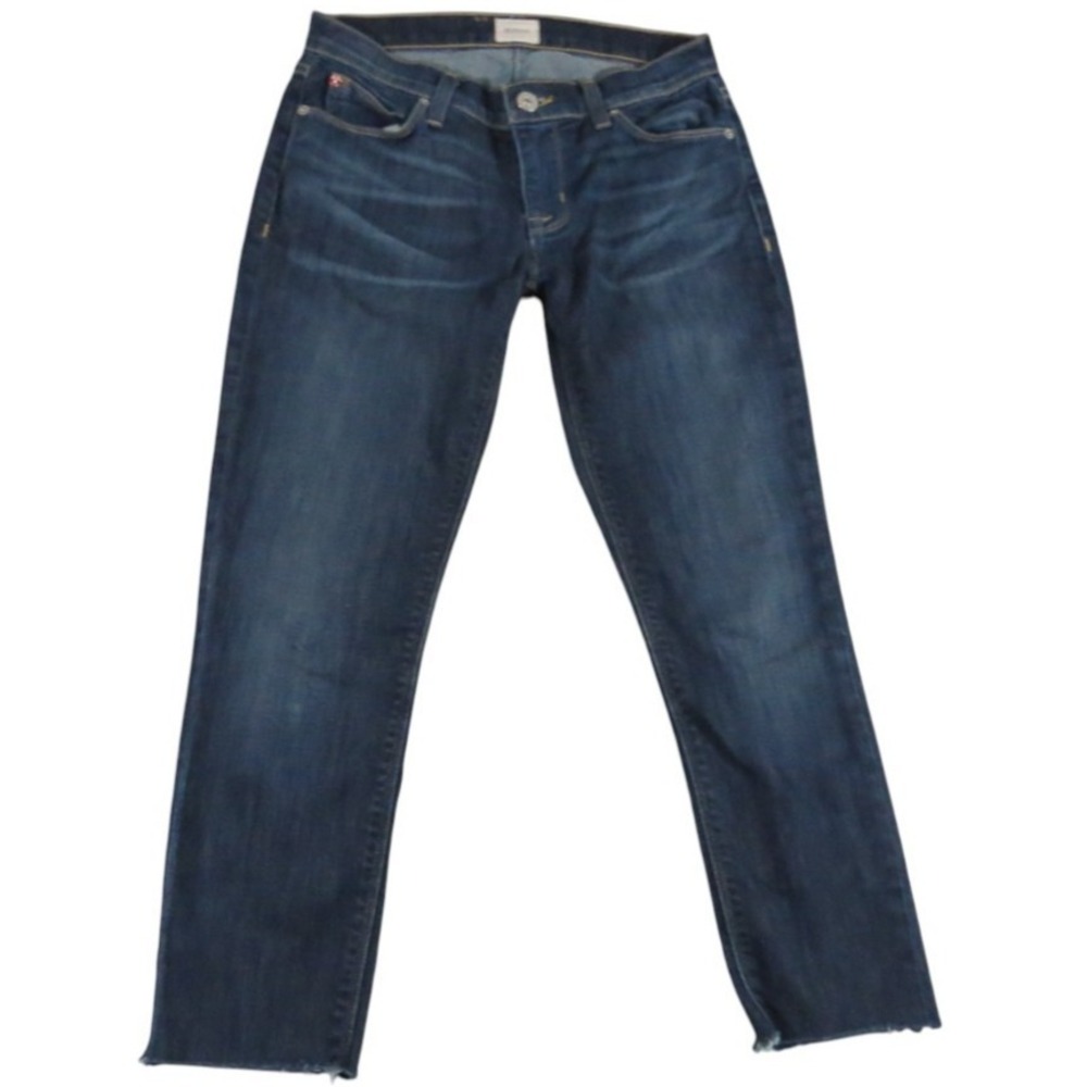Hudson Krista Super Skinny Blue Jeans 26x24 Women Denim Raw Hem Stretch Classics